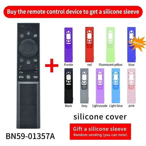 New BN59-01357A For Solar Cell Voice TV Remote QE43LS03AAU With Cover