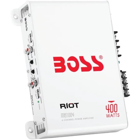 BOSS Audio Systems MR1004 Riot Series Marine Class AB Amp (4 Channels, 400 Watts)
