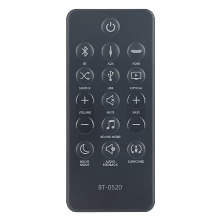 New BT-0520 Remote Control for JBL JBLBARSBLKAM Bar Studio 30W Stereo Soundbar