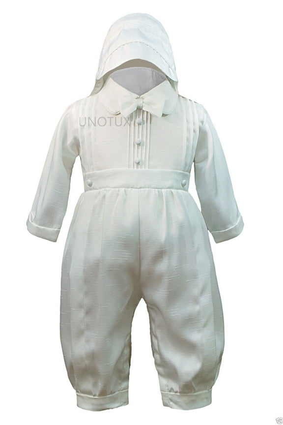 New Baby Boy & Toddler Baptism Christening Romper Gown Suit 0 1 2 3 4 (0M-30M)