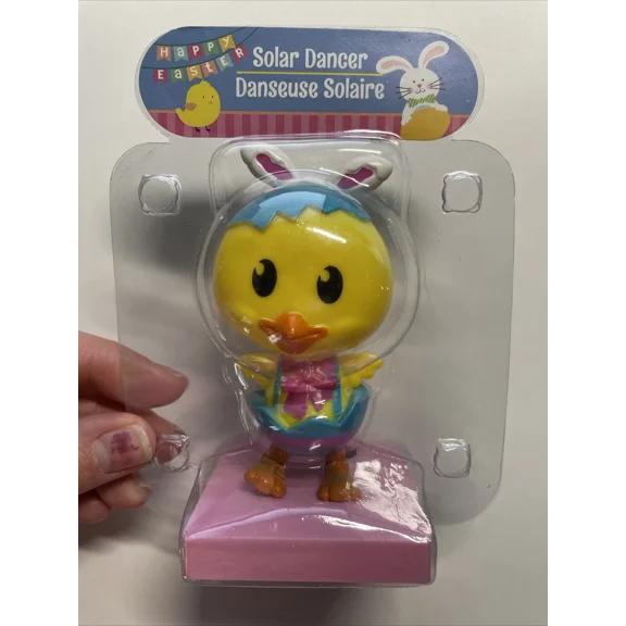 New Baby Chick Bunny Easter Solar Dancer Dancing Hatched Egg Bobble Head Toy!