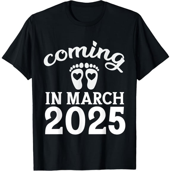 New Baby Coming IN MARCH 2025 pregnancy announcement Women T-Shirt