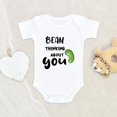 thumbnail image 1 of New Baby Onesie Baby Shower Gift Bean Thinking About You Baby Onesie Beans Baby Onesie Unique Baby Onesie, 1 of 5