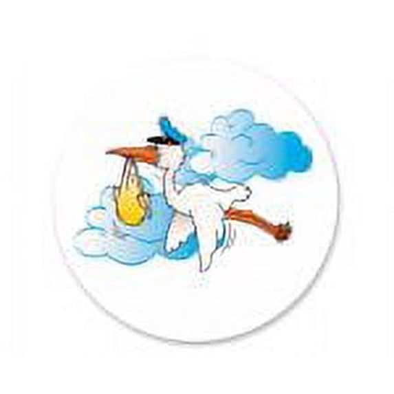 New Baby Stork Extra Large Edible Photo Image Cake Decoration