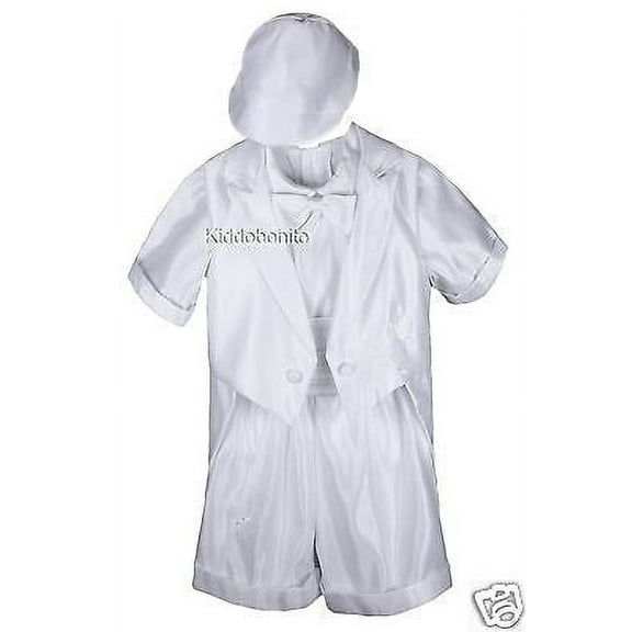 New Baby Toddler Boy Christening Baptism Formal Shorts Vest Suit S M L XL 2T-4T