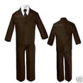 thumbnail image 1 of New Baby Toddler & Boy Wedding Tuxedo Suit 0M-24M,2T 3T 4T 5 6 7 8 10 12 Brown, 1 of 7