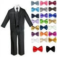 thumbnail image 1 of New Baby Toddler Boys Black Formal Wedding Suits Tuxedo w/ Extra Bow Tie sz S-7, 1 of 1
