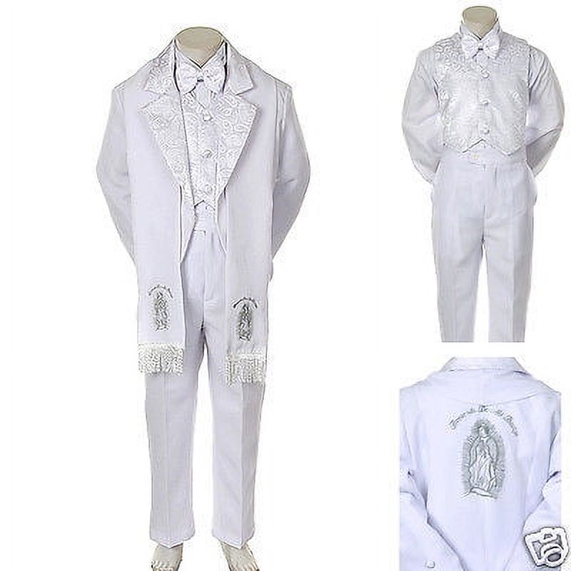 New Baby Toddler Kid Child Boy Church Christening Baptism Tuxedo Suit S-7 White - image 1 of 7