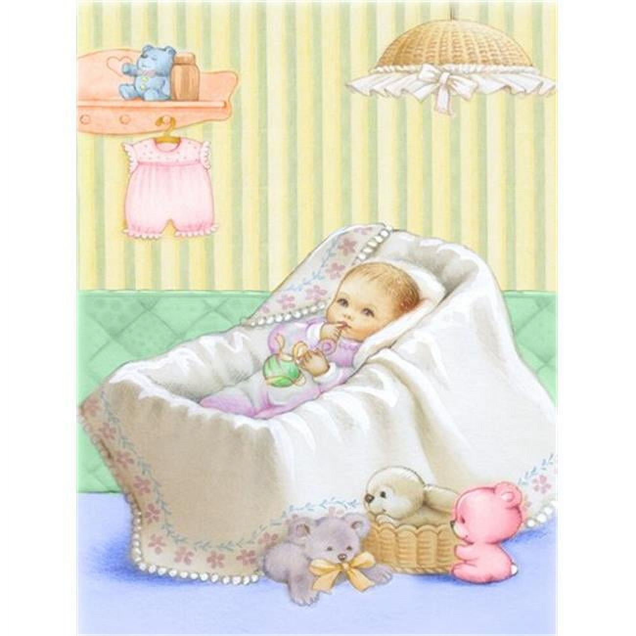 Pastel Baby Crib Garden Flag with Toys