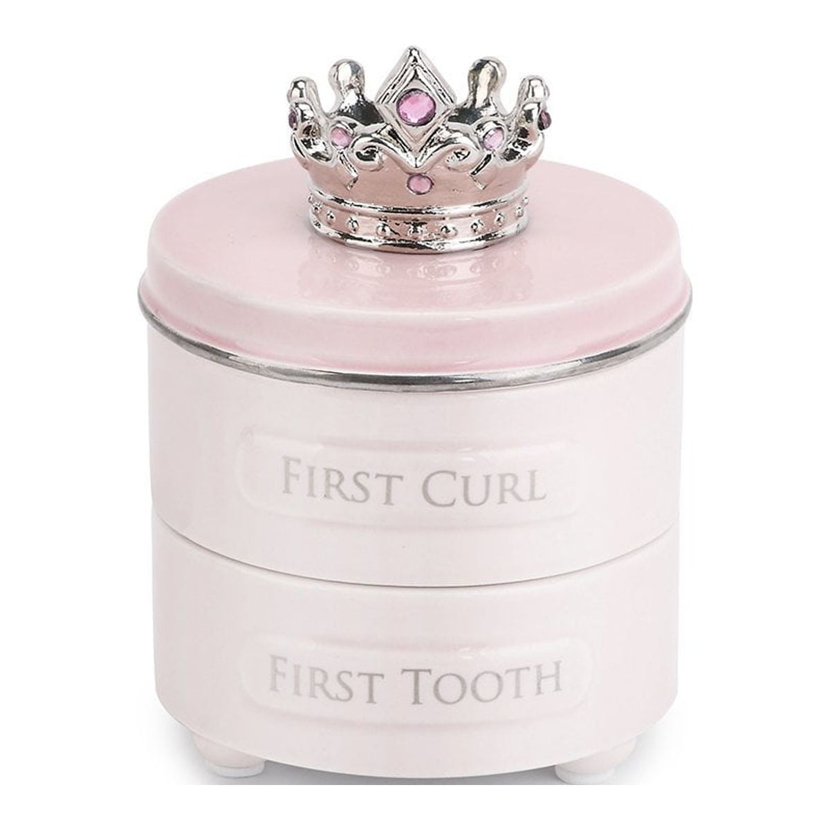 New Baby's First Tooth & Curl Pink Stacking Keepsake Box from Elegant ...