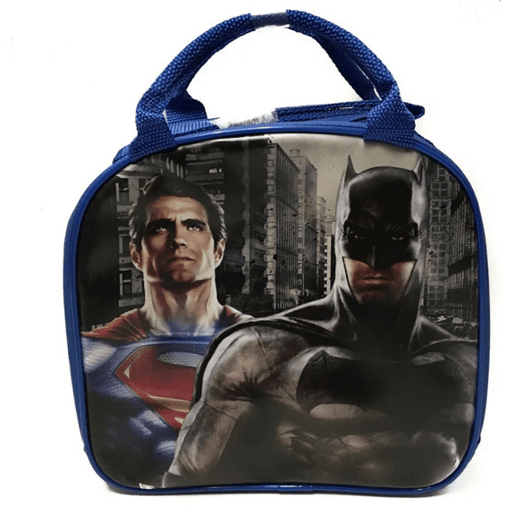 New Back To School Batman vs. Superman Blue Lunch Box