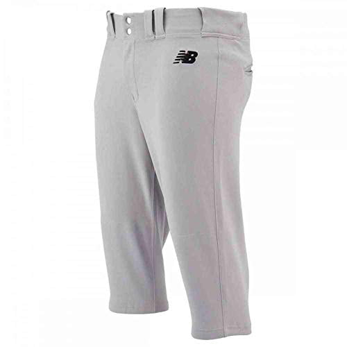 New Balance 18 Boy's Youth Adversary 2 Baseball Pant Knicker Style (Gray, S)
