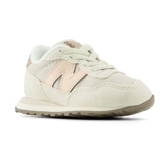 New Balance Kids 237 Bungee Sneaker, TURTLEDOVE/VINTAGE ROSE, 9 M Toddler 1-4 Years