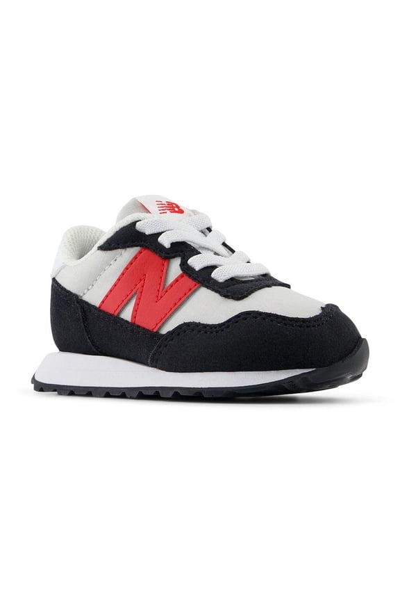 Kid's 237 V1 Bungee Sneaker, Grey Matter/True Red, 6 M Toddler