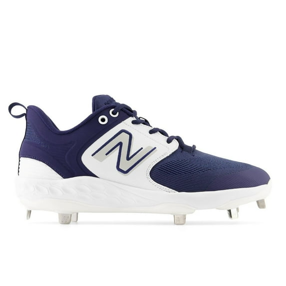 New Balance Men's Fresh Foam X 3000V6 Low Metal Baseball Cleats Navy/White Wide 10