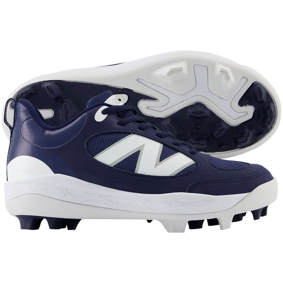 New Balance Youth 3000V7 Molded Baseball Cleats Navy/White 2