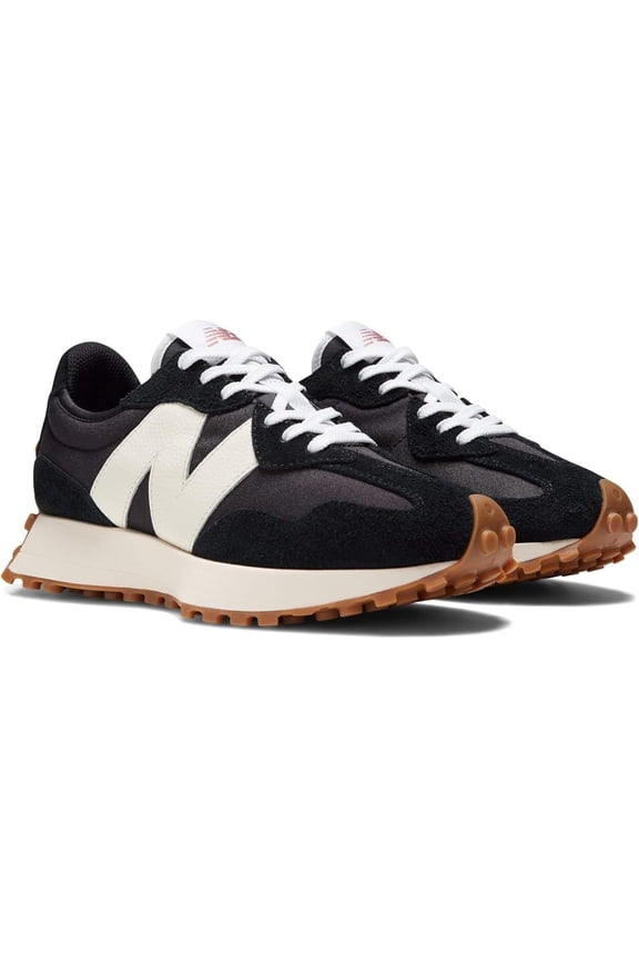 327 WS327BL Sneakers Women's US 7 Black White Lifestyle Shoes TF7026