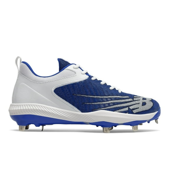 New Balance Mens Fuel Cell L4040v6 Low Metal Baseball Cleats Royal/White 7.5