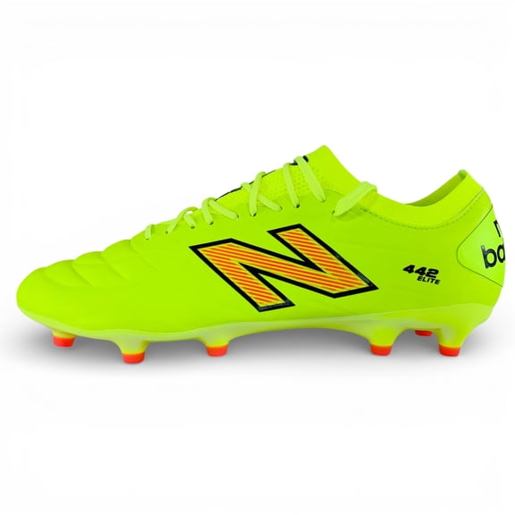 New Balance 442 Elite FG v2 Hi-lite Energy Red Men's Soccer Cleats MS41FEF2, Men's U.S. Shoe Size 10