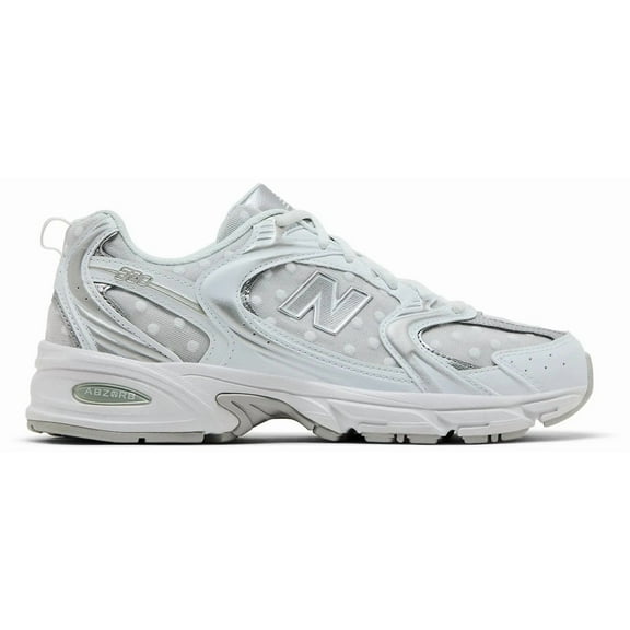 New Balance 530 White Silver Metallic Polka Dots