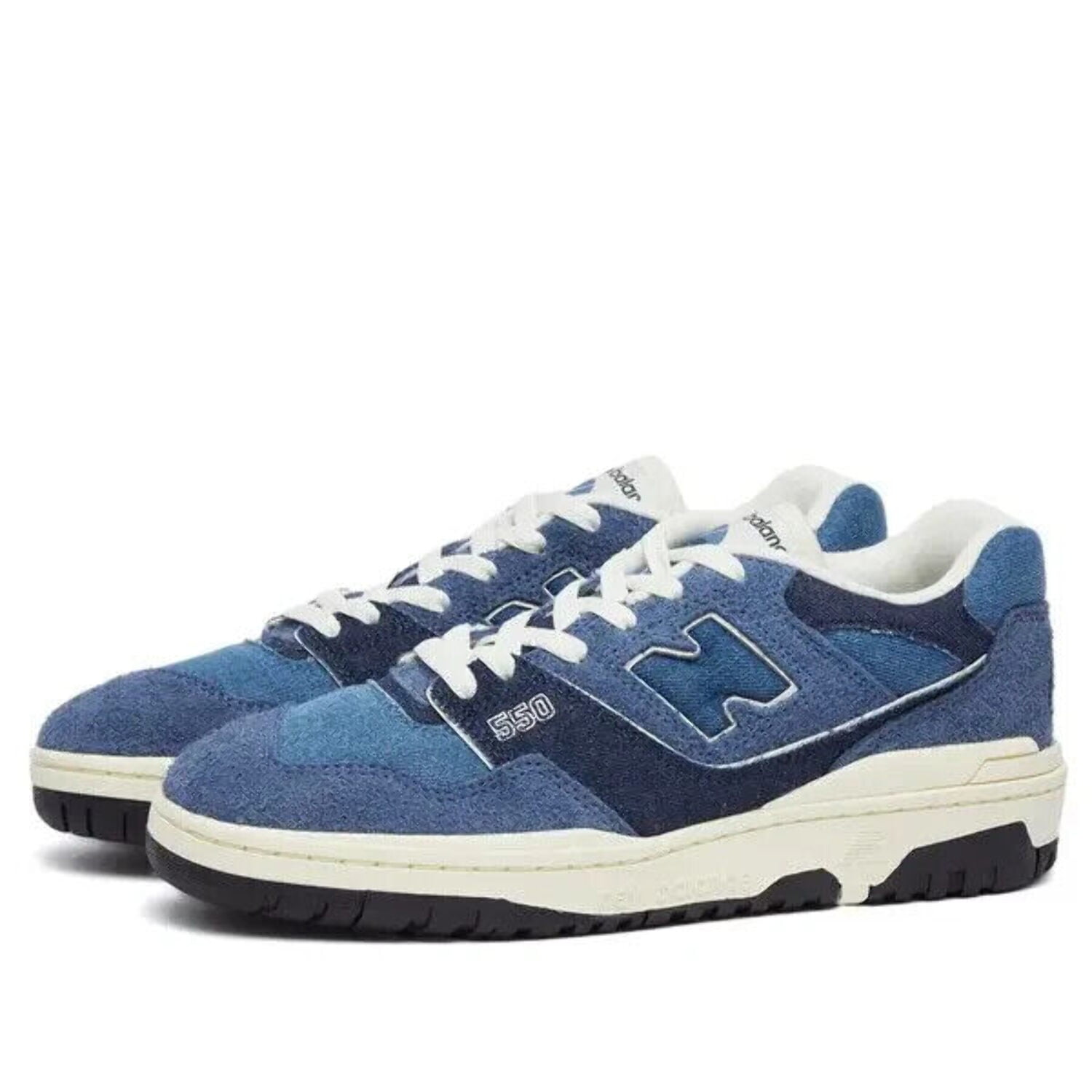 New Balance 550 Women's Shoes, Navy/Heron Blue/Angora, Size