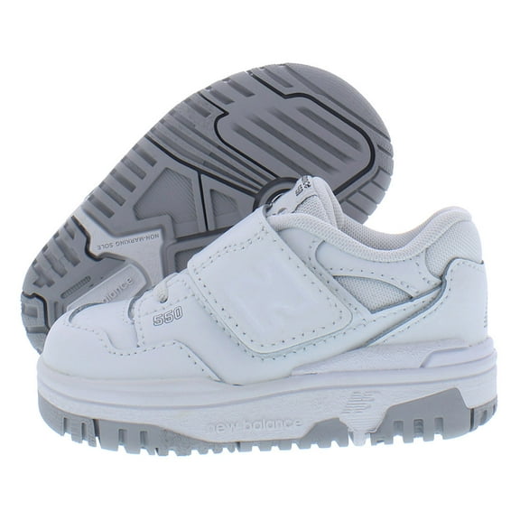 New Balance 550 Bungee Lace with Top Strap Infant/Toddler Shoes Size 6, Color: White/White