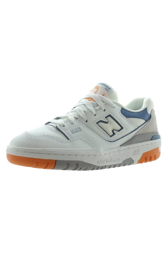 550 GS Boys Shoes Size 4.5, Color: White/Blue