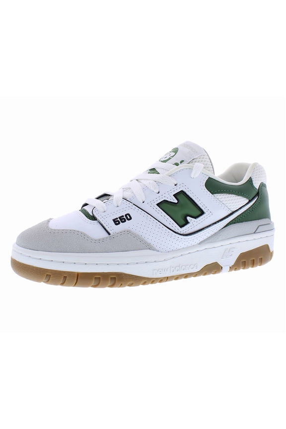 550 GS Boys Shoes Size 4, Color: Grey/Green
