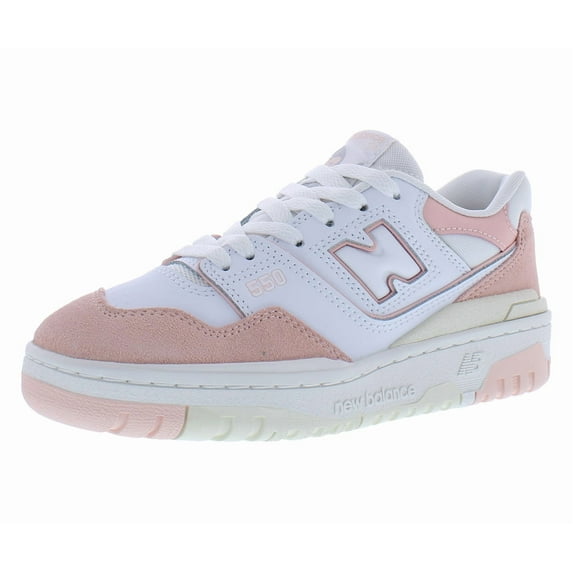 New Balance 550 PS Boys Shoes, White/Pink-pink