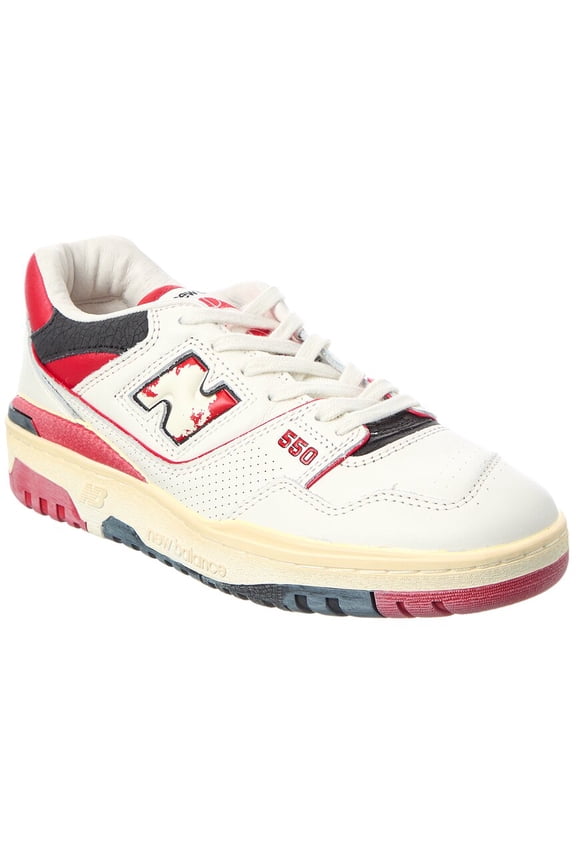 550 Leather Sneaker, 8, Red