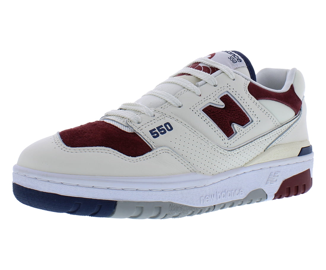 New Balance 550 Men\'s Shoes Size 8.5 10 12 White Burgundy Red Casual Shoes New Balance 550  main image 4