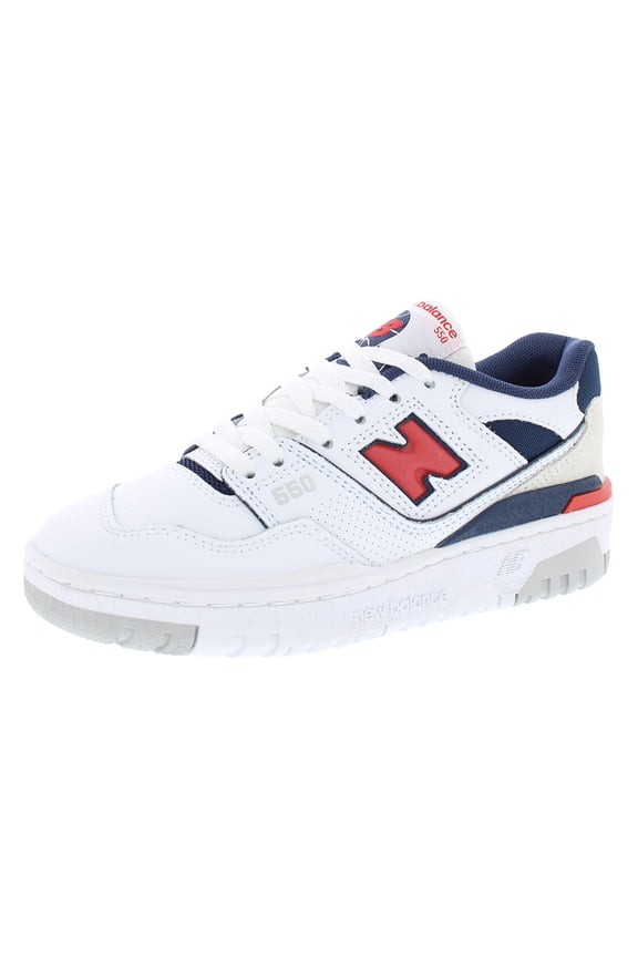 550 PS Boys Shoes Size 4.5, Color: White/Red