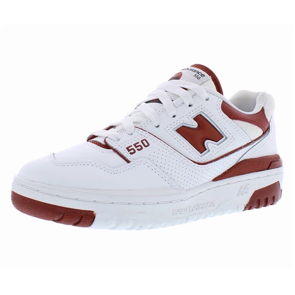 New Balance 550 Wmns Shoes, White/Brick Red, Size 5.5