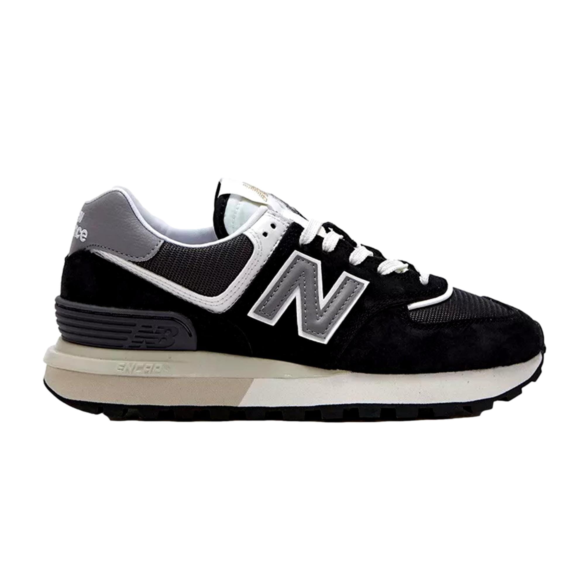New Balance 574 Black/White-Grey  U574LGG1 Men's Size 8.5