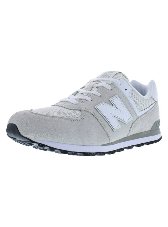 574 Boys Shoes Size 4.5, Color: Grey/White