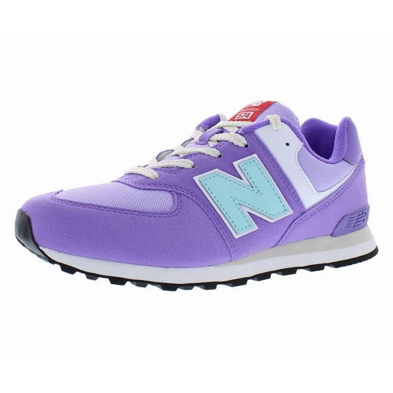 New Balance 574 GS Girls Shoes Size 5.5, Color: Purple/Blue
