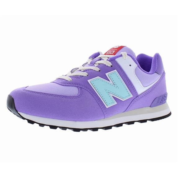 New Balance 574 GS Girls Shoes Size 6, Color: Purple/Blue