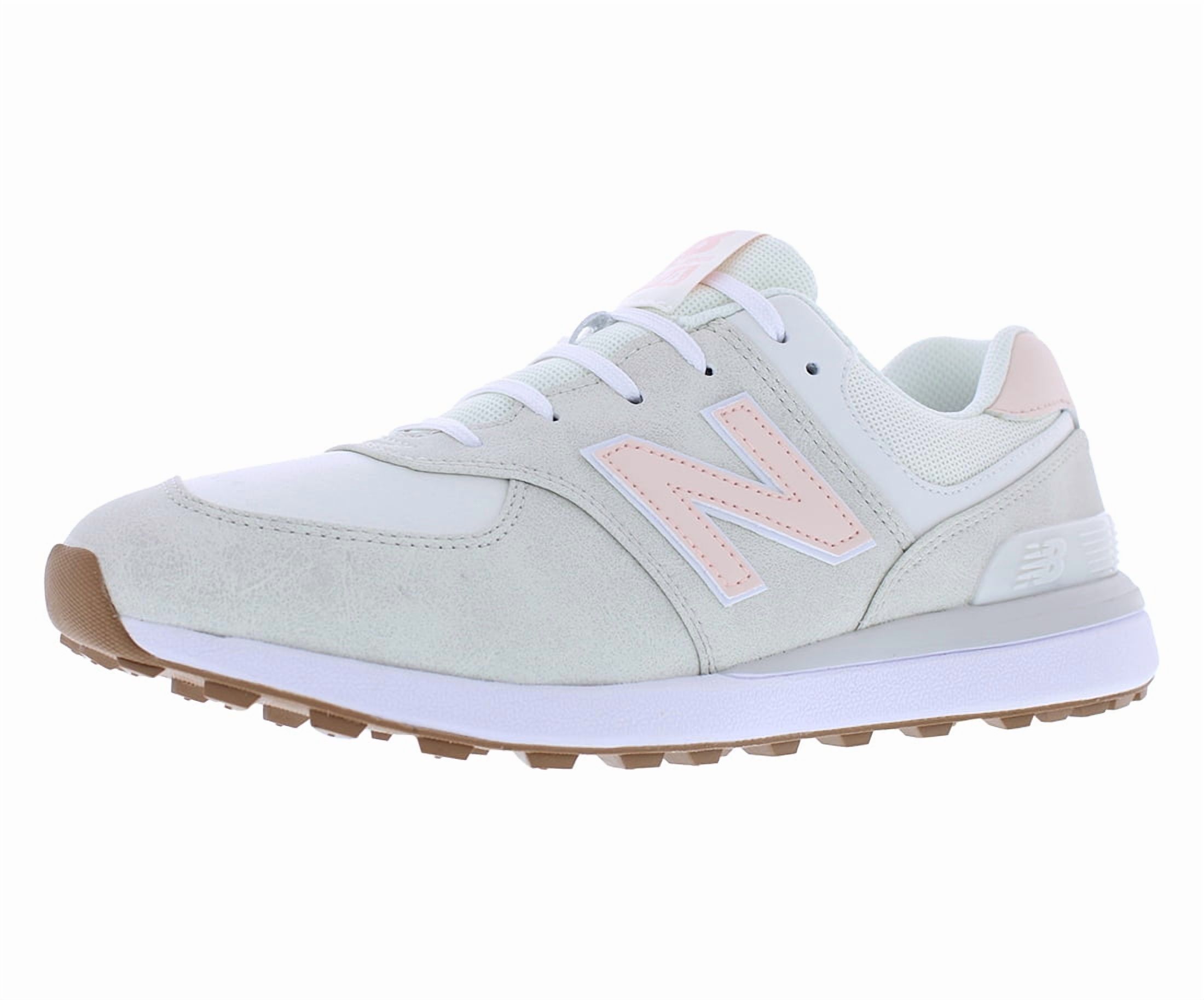 574 Greens V2 Womens Shoes Size 9.5, Color: Dove/Pink