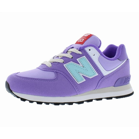 New Balance 574 PS Girls Shoes Size 2, Color: Purple/Blue