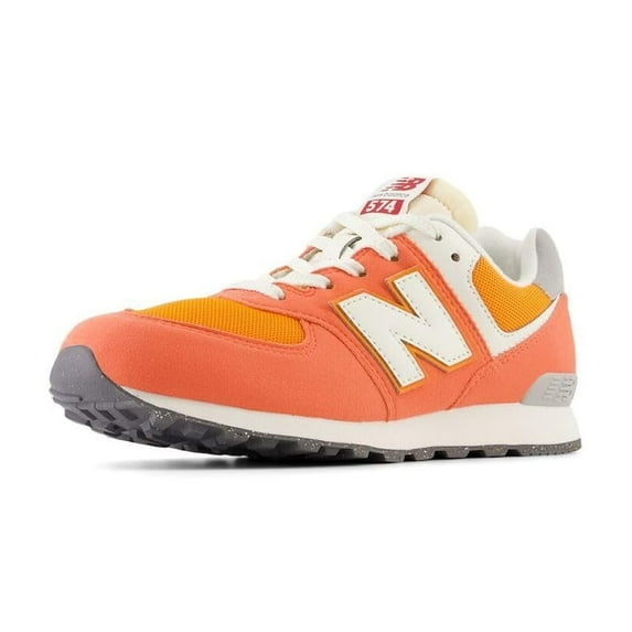 New Balance 574 V1 70s Racing Lace-Up Sneaker, Gulf Red/White, 4.5 US Unisex Big Kid