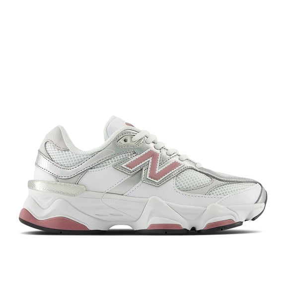 New Balance 9060 Lace Big Kid Shoes, NB 103 WHITE / ROSEWOOD, Size 5.5
