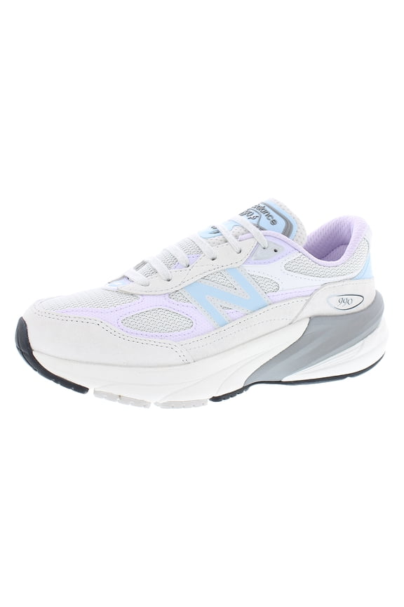 990V6 GS Girls Shoes Size 4.5, Color: Grey/Purple