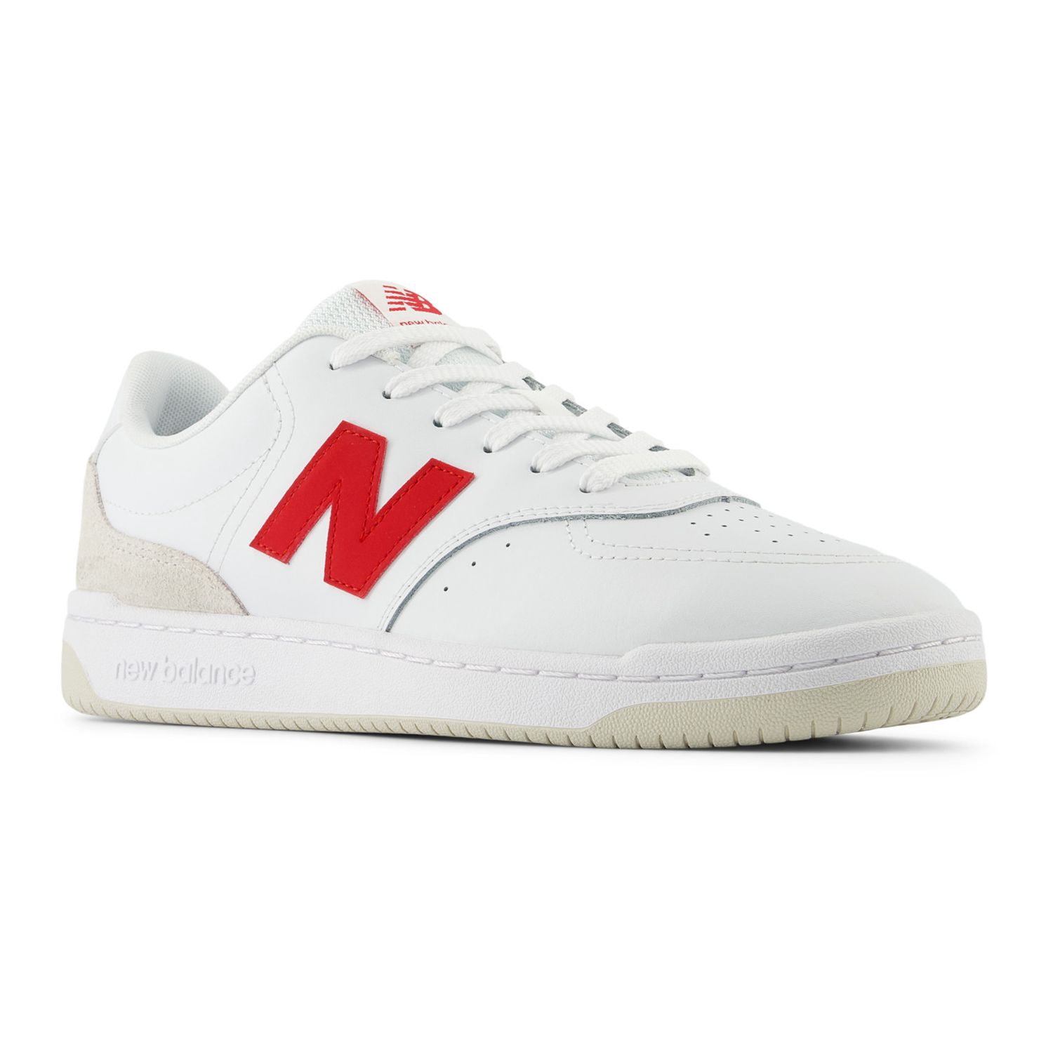 New Balance® BB80 Men's Sneakers Color: White Team Red Size: 10.5