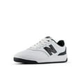 thumbnail image 1 of New Balance BB80 V1 Lace-Up Sneaker, White/Black, 2.5 Wide US Unisex Little_Kid, 1 of 1