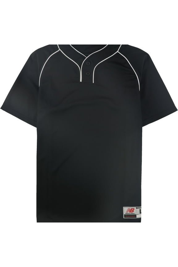 Boys Baseball Jersey, Black, Big Kids (8-20), L