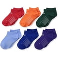 thumbnail image 1 of New Balance Children's No Show Socks (6 Pack), White/Purple/Blue/Green/Yellow/Orange/Pink, Shoe Size 9.5-3, 1 of 2