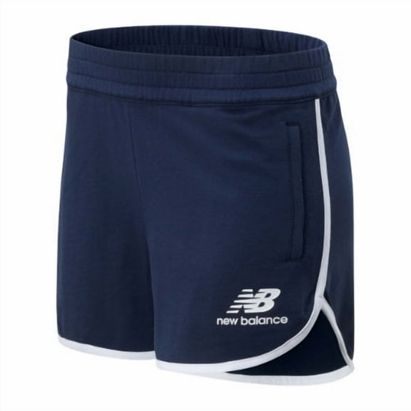 New Balance Ess Icon Womens Active Shorts Size Xl, Color: Navy/White