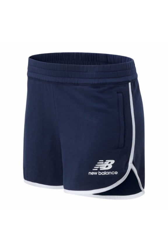 Ess Icon Womens Active Shorts Size Xl, Color: Navy/White