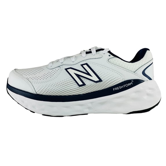 New Balance Fresh Foam X 840F White Team Navy Men's Wide 2E Running Shoes MW840FW1, Men's U.S. Shoe Size 13