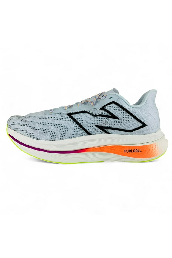 FuelCell SuperComp Trainer v2 Ice Blue Neon Dragonfly Men's Wide 2E Running Shoes MRCXLG3, Men's U.S. Shoe Size 13